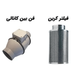 فیلتر کربن ۵۰ سانتی دهانه ۲۰ به همراه فن بین کانالی دمنده